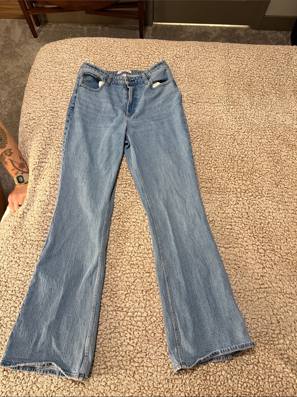 Abercrombie & Fitch High rise vintage flare extra tall curve love Jeans
